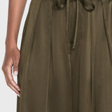 FRAME - Long Silk Trouser -- Rich Military