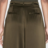 FRAME - Long Silk Trouser -- Rich Military