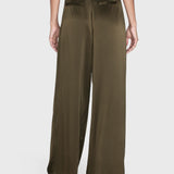 FRAME - Long Silk Trouser -- Rich Military