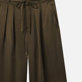 FRAME - Long Silk Trouser -- Rich Military