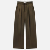 FRAME - Long Silk Trouser -- Rich Military