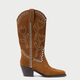 Roeffler Randall - Wilder Cacao Studded Suede Boot