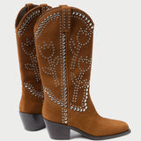 Roeffler Randall - Wilder Cacao Studded Suede Boot