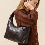 Roeffler Randall - Willow Chocolate Woven Leather Hobo