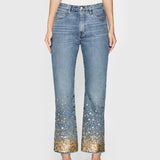 FRAME - The Atelier Champagne Jean -- Gold Embellished