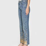 FRAME - The Atelier Champagne Jean -- Gold Embellished