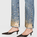 FRAME - The Atelier Champagne Jean -- Gold Embellished