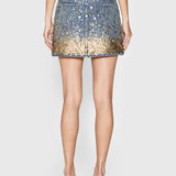 FRAME - The Atelier Champagne Skirt -- Gold Embellished