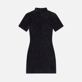 FRAME - Velvet Mini Dress -- Black