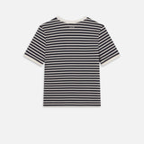 FRAME - Ritz Striped Baby Tee -- Navy Multi