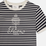 FRAME - Ritz Striped Baby Tee -- Navy Multi