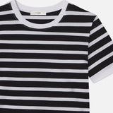 FRAME - Striped Baby Tee -- Black Multi