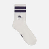 FRAME - Ritz Striped Athletic Sock -- White