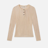 FRAME - Laddered Rib Henley -- Cream