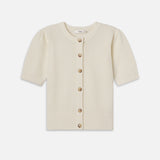 FRAME - Shrunken Short Sleeve Cardi -- Cream