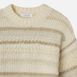 FRAME - Textured Stripe Sweater -- Cream Multi