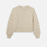 FRAME - Popcorn Stripe Sweater -- Cream