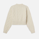 FRAME - Cable Cardi -- Cream