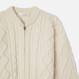 FRAME - Cable Cardi -- Cream