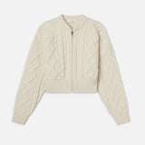 FRAME - Cable Cardi -- Cream