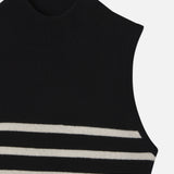 FRAME - Cropped Cashmere Mockneck -- Black Multi