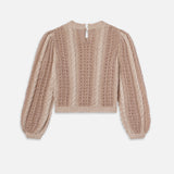 FRAME - Femme Cable Mix Sweater -- Blush Multi