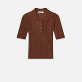 FRAME - Laddered Rib Polo -- Light Camel