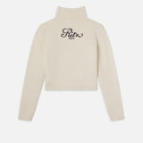 FRAME - Ritz Button Detail Sweater -- Cream