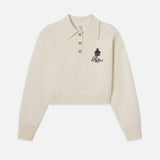 FRAME - Ritz Women's Crest Cashmere Sweater -- Cream