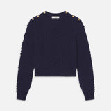 FRAME - Patch Pocket Sweater -- Navy