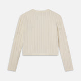 FRAME - Ritz Cable Cardigan -- Cream