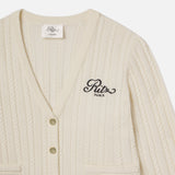 FRAME - Ritz Cable Cardigan -- Cream