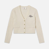 FRAME - Ritz Cable Cardigan -- Cream