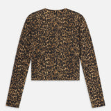 FRAME - The Leopard Cashmere Cardi -- Sand Multi