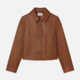 FRAME - Ritz Femme Leather Jacket -- Camel