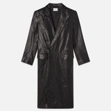 FRAME - Tailored Leather Coat -- Black