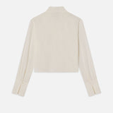 FRAME - Shawl Collar Blouse -- Cream