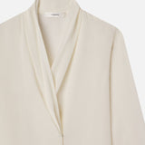 FRAME - Shawl Collar Blouse -- Cream