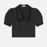 FRAME - The Polka Dot Sailor Blouse -- Black Multi