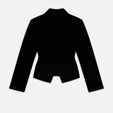 FRAME - Shrunken Velvet Blazer -- Black