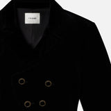 FRAME - Shrunken Velvet Blazer -- Black