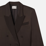 FRAME - Double-Breasted Slim Blazer -- Espresso