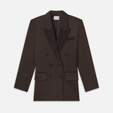 FRAME - Double-Breasted Slim Blazer -- Espresso