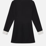 FRAME - Button Front Suiting Dress -- Black