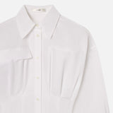 FRAME - The Nipped Poplin Dress -- White