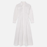 FRAME - The Nipped Poplin Dress -- White