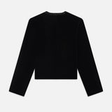 FRAME - Embellished Velvet Jacket -- Black