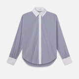 FRAME - The Borrowed Shirt -- Dark Chambray Multi