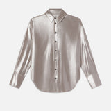 FRAME - The Standard Shirt -- Silver Lame