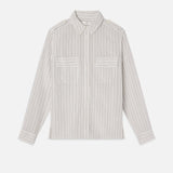 FRAME - The Striped Pocket Shirt -- Cream Multi